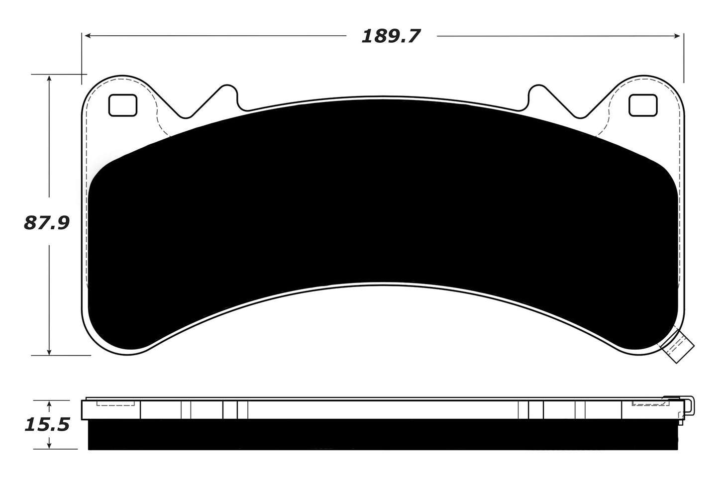 Porterfield Brake Pads for 2017 GMC YUKON XL 1500 / DENALI w/6 Piston BBK