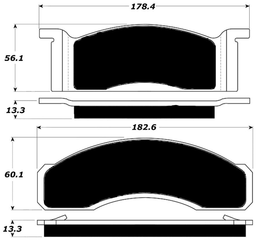 Porterfield Brake Pads for 1973 FORD MUSTANG V8 w/Front Discs exc. 302 2 Barrel