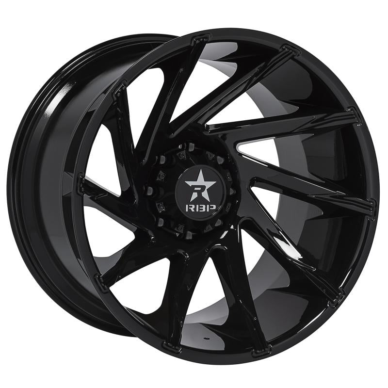 RBP 77R Spike 18x9.0 6x135 BP / 5 BS 0mm Offset 87mm CB (Hub Centric) Gloss Black Wheel 77R-1890-63-00FB Main Image