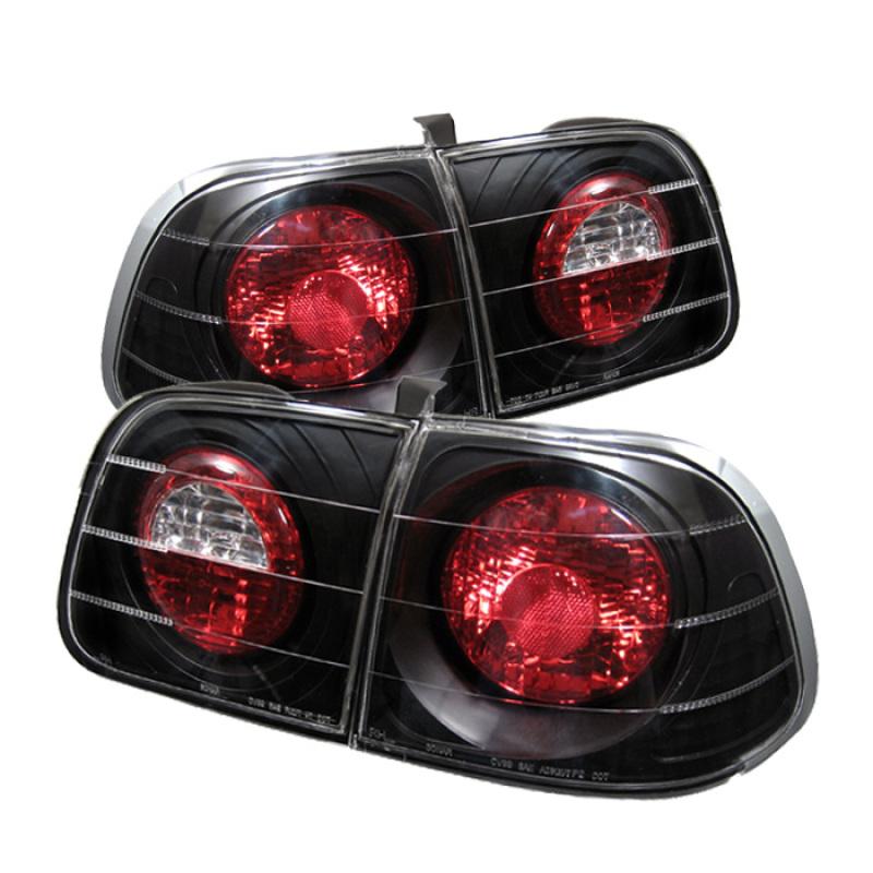 Spyder Honda Civic 99-00 4Dr Euro Style Tail Lights Black ALT-YD-HC99-4D-BK 5005076 Main Image