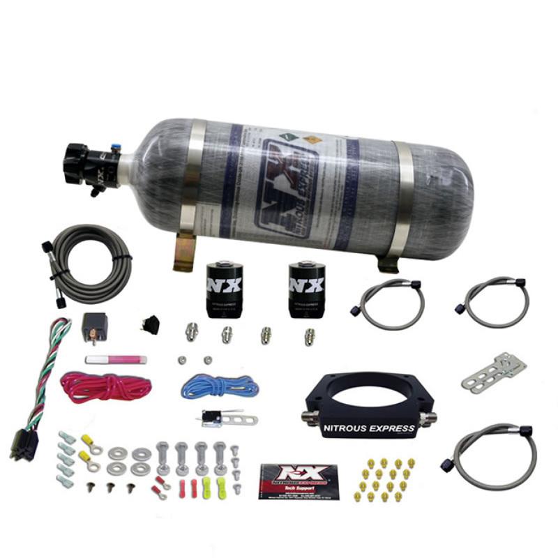 Nitrous Express GM LS 90mm Nitrous Plate Kit (50-400HP) w/12lb Composite Bottle 20934-12 Main Image