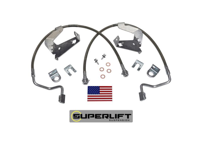 Superlift 08-10 Ford F-250/F-350 w/ 2-4in Lift Kit (Pair) Bullet Proof Brake Hoses 91540 Main Image