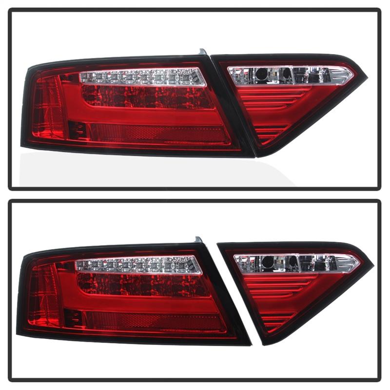Spyder 08-12 Audi A5 LED Tail Lights - Red Clear ALT-YD-AA508V2-LED-RC 5083258 Main Image