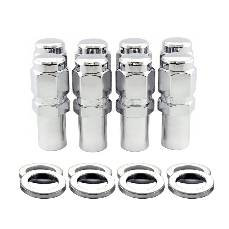 McGard Hex Lug Nut (Long Shank - 1in. / Duplex) - 9/16-18 / 7/8 Hex / 2.425in. L (8-Pack) - Chrome 62822 Main Image