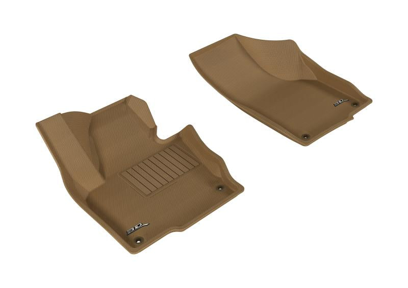 3D MAXpider 2009-2019 Volkswagen Tiguan/Tiguan Limited Kagu 1st Row Floormat - Tan L1VW02111502 Main Image