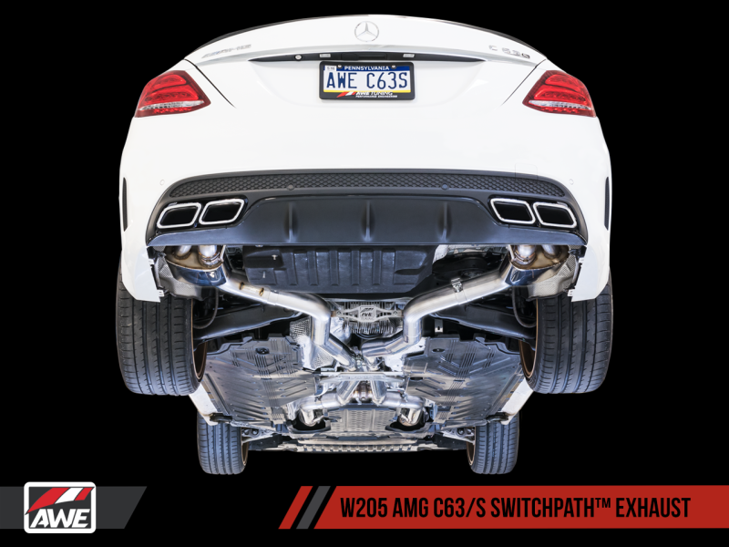 AWE Tuning Mercedes-Benz W205 AMG C63/S Sedan SwitchPath Exhaust System - for DPE Cars 3025-31036 Main Image