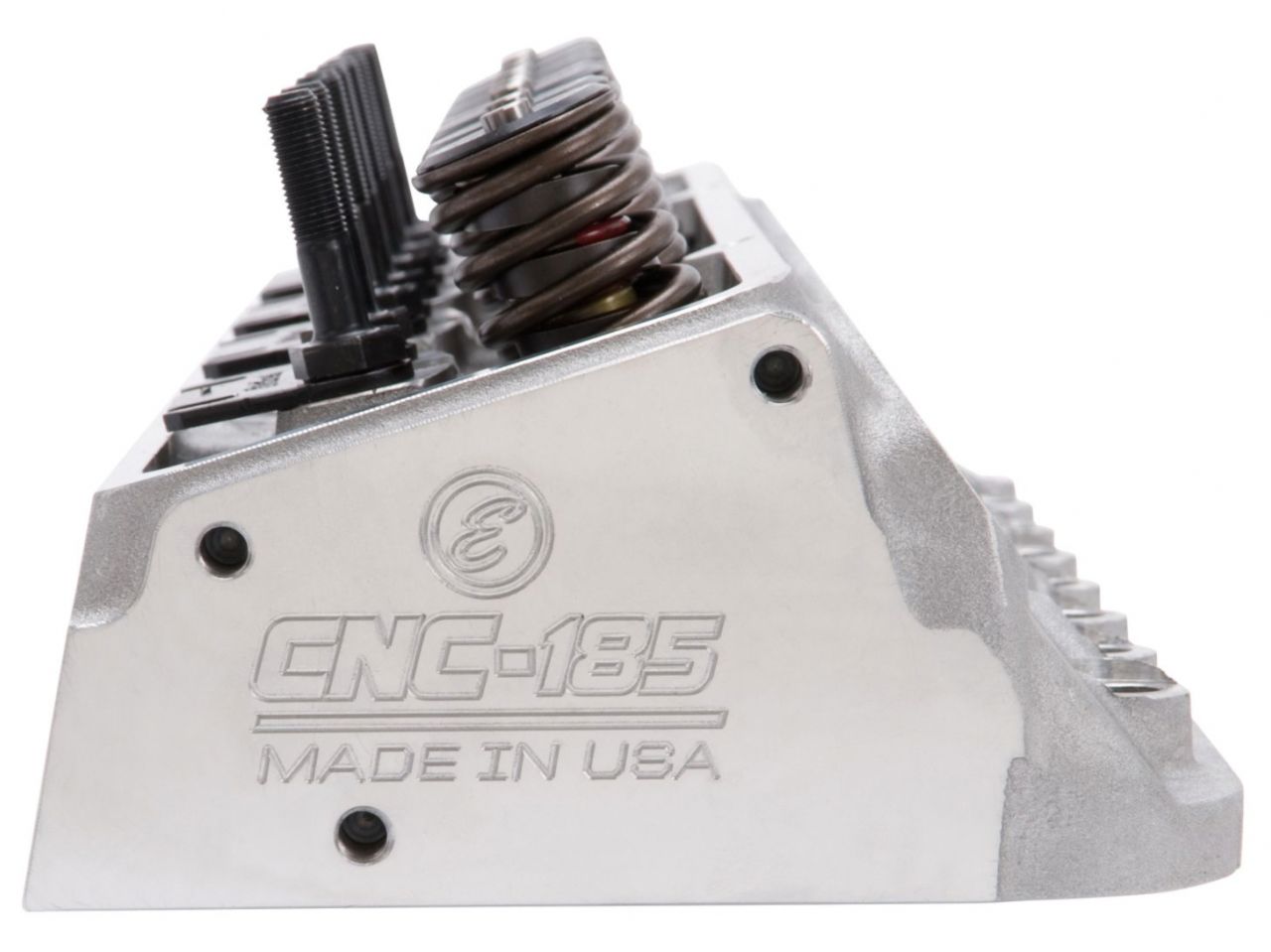 Edelbrock Cylinder Head, SBC, E-CNC 185, 64CC, Straight Plug for Hydraulic Roll.