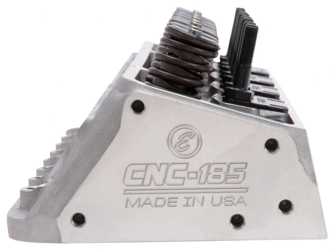 Edelbrock Cylinder Head, SBC, E-CNC 185, 64CC, Straight Plug for Hydraulic Roll.