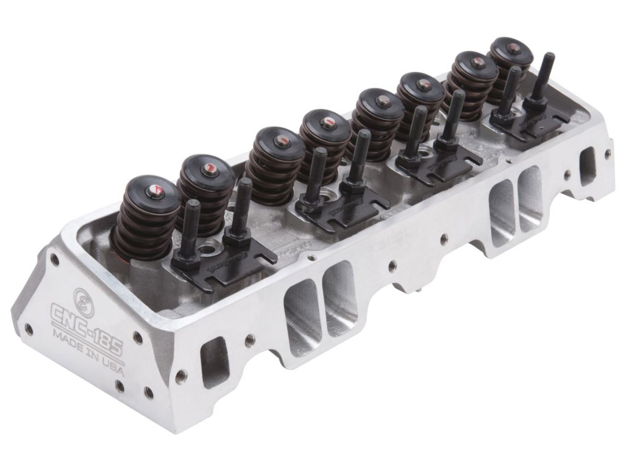 Edelbrock Cylinder Head, SBC, E-CNC 185, 64CC, Straight Plug for Hydraulic Roll.