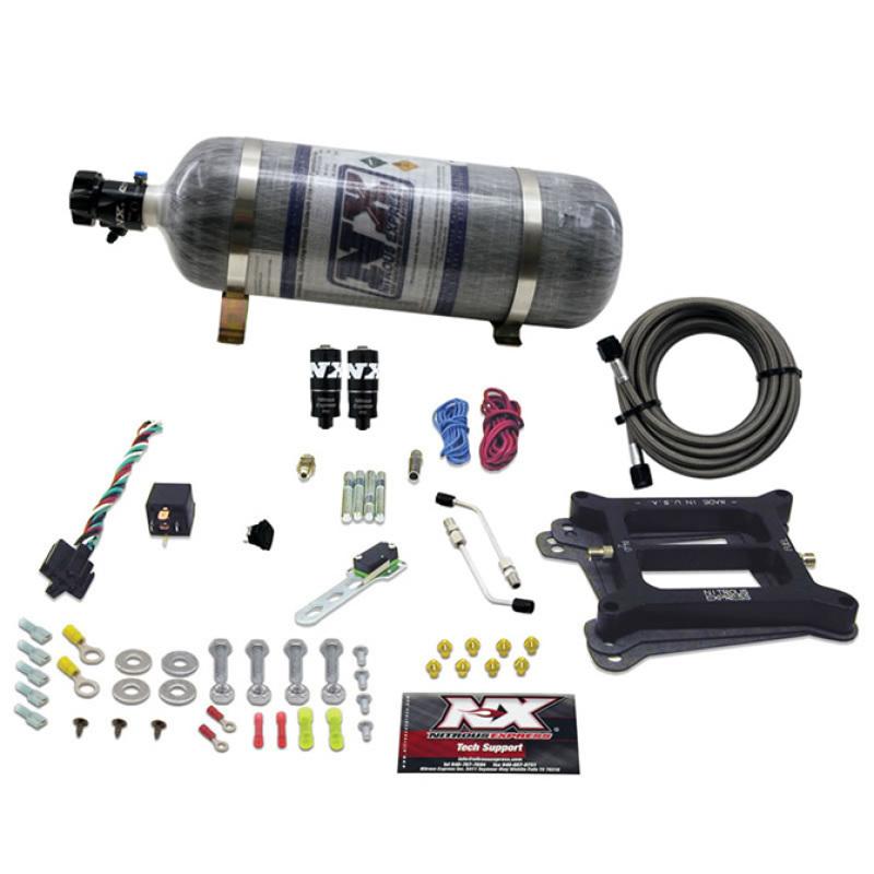 Nitrous Express 4150 Hitman Plus 4-BBL Nitrous Kit (50-200HP) w/Composite Bottle 40041-12 Main Image