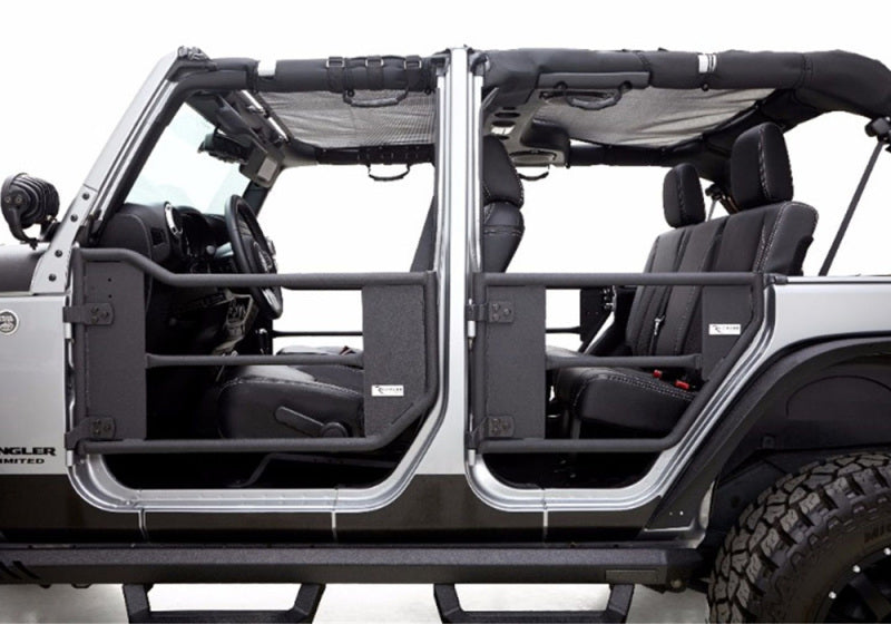 Rampage 2007-2018 Jeep Wrangler(JK) 2-Door Tube Doors With Netting - Black 7695