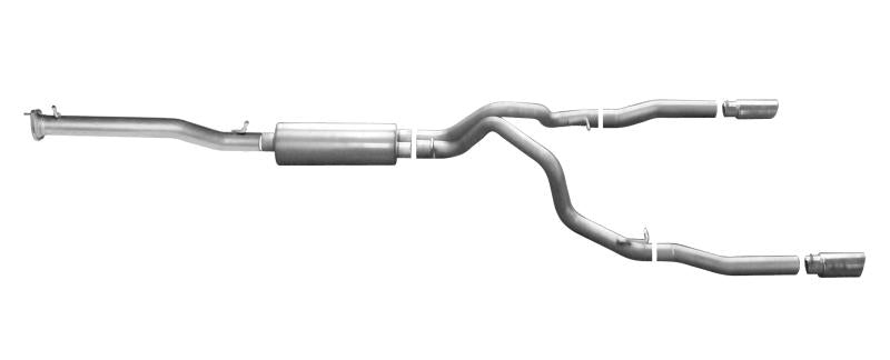 Gibson 11-19 Chevrolet Silverado 2500 HD LT 6.0L 3.5in/3in Cat-Back Dual Split Exhaust - Aluminized 5651 Main Image