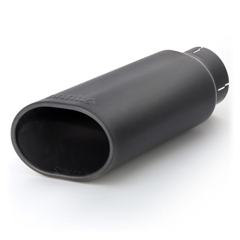 Banks Power Tailpipe Tip Kit - SS Obround Slash Cut - Black - 3.5in Tube - 4.38in X 5.25in X 13.38in 52919 Main Image