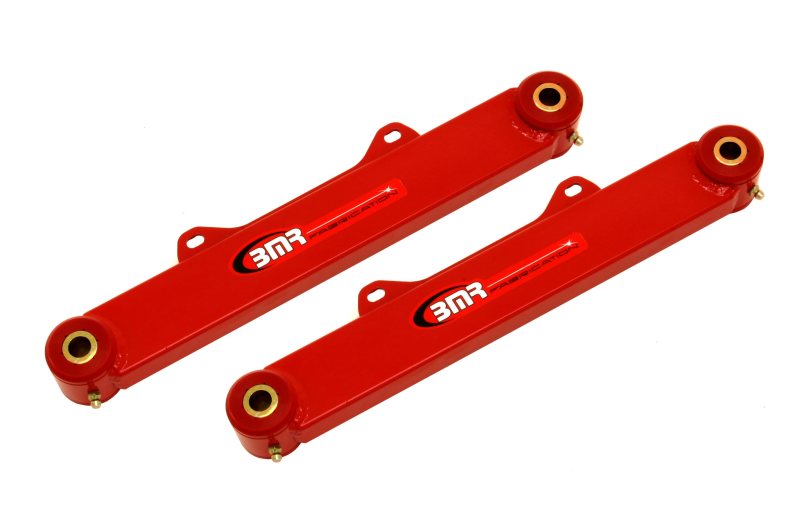 BMR 10-15 5th Gen Camaro Rear Non-Adj. Toe Rods (Polyurethane) - Red TR002R