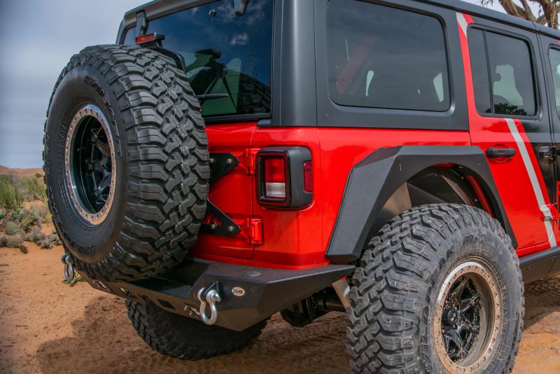 DV8 Offroad 2018+ Jeep Wrangler JL Tailgate Mounted Tire Carrier TCJL-01 Main Image