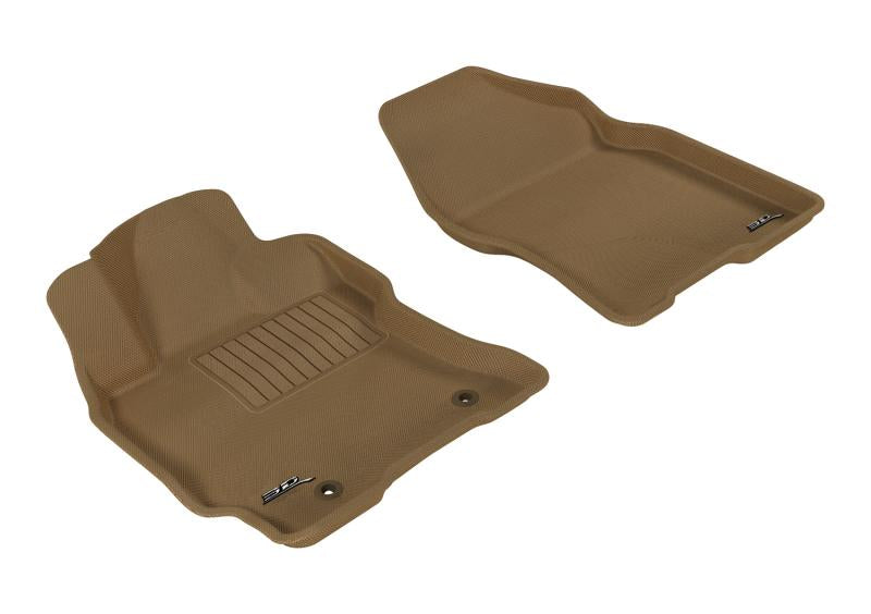 3D MAXpider 2004-2009 Toyota Prius Kagu 1st Row Floormat - Tan L1TY14511502 Main Image