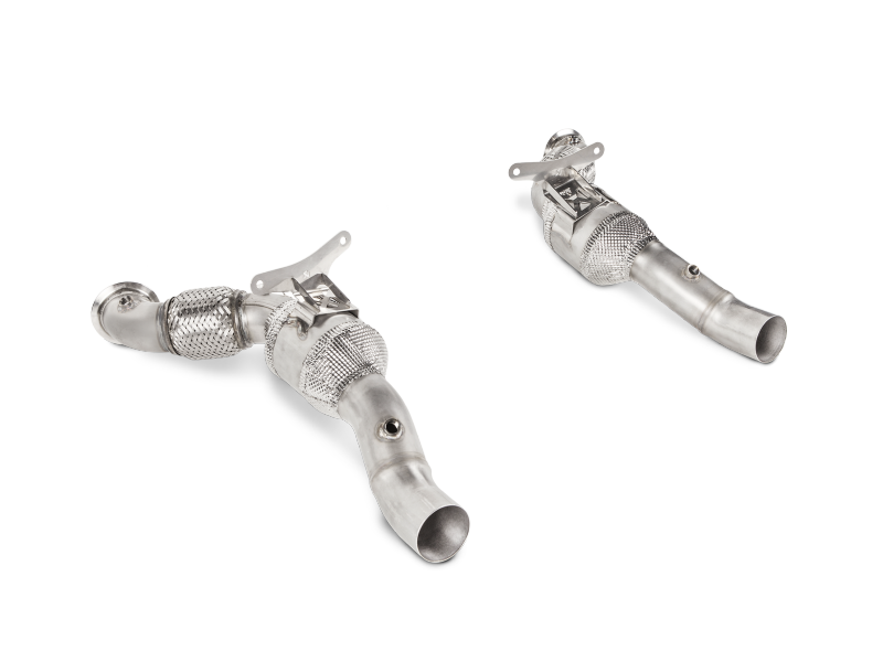 Akrapovic 16-17 Ferrari 488 GTB/488 Spyder Link Pipe Set w/ Cat (SS) L-FE/SS/1 Main Image