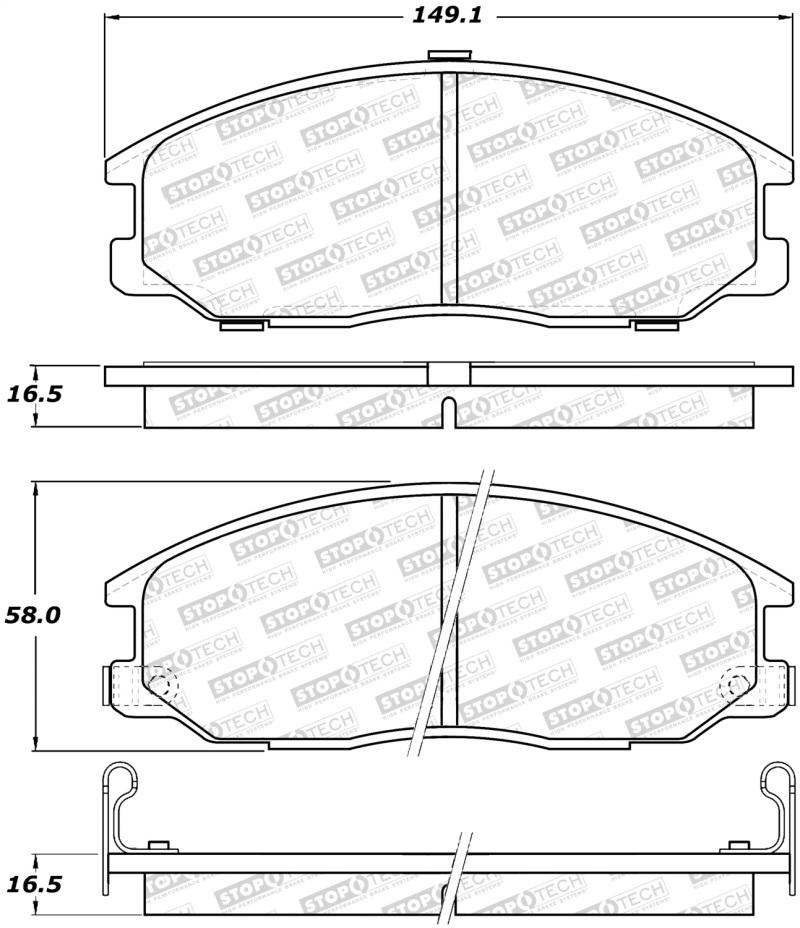 StopTech Street Brake Pads 308.08640 Main Image