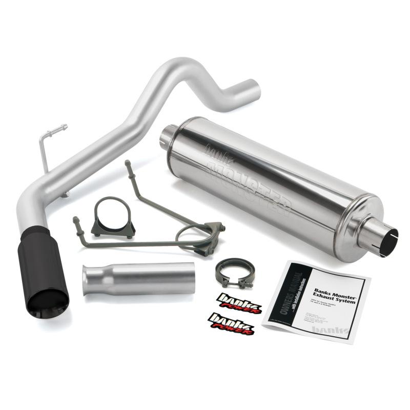 Banks Power 00-06 Toyota 3.4/4.0/4.7L Tundra Monster Exhaust System - SS Single Exhaust w/ Black Tip 48130-B Main Image