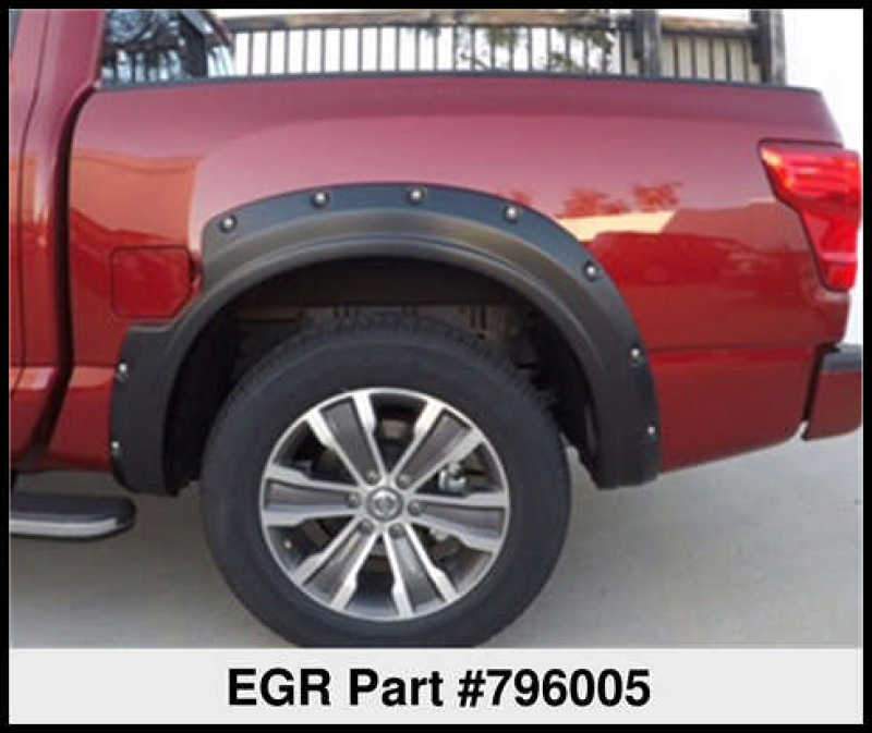 EGR 2017 Nissan Titan Bolt-On Look Fender Flares - Set - Black Matte (796005) 796005WB Main Image