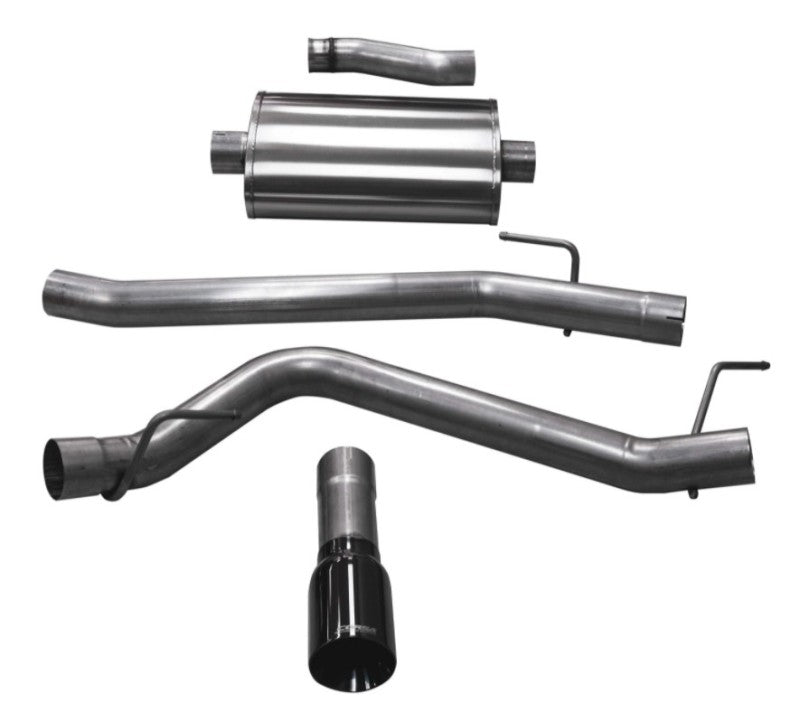 Corsa 2020 Jeep Gladiator JT 3.6L, Single Side Exit Cat-Back Exhaust System w/ Single 4in Black Tip 21060BLK