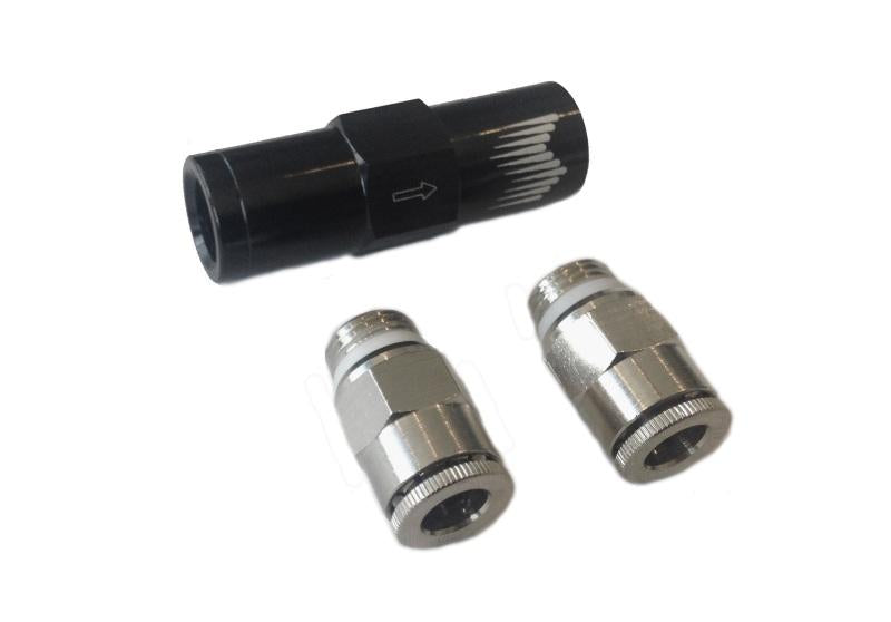Snow Performance High Flow Water Check Valve Quick-Connect Fittings (For 1/4in. Tubing) SNO-8CV-QC Main Image