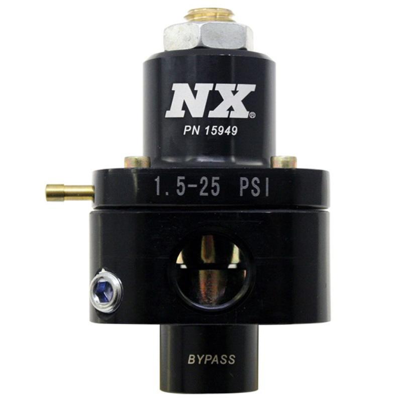 Nitrous Express NX Billet Fuel Pressure Regulator Bypass Style 1.5-25 PSI 15949 Main Image