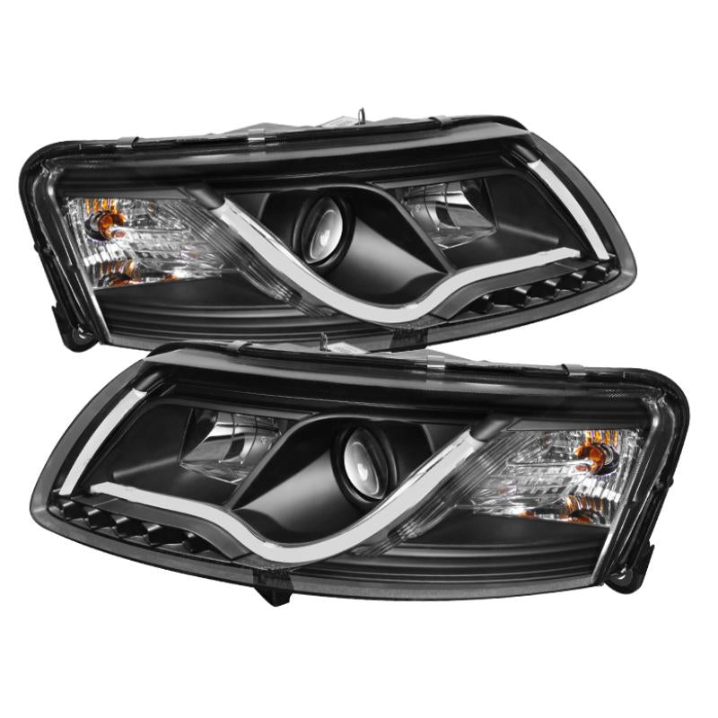 Spyder Audi A6 05-07 Projector Headlights Halogen Light Tube DRL Blk PRO-YD-ADA605-LTDRL-BK 5071903 Main Image