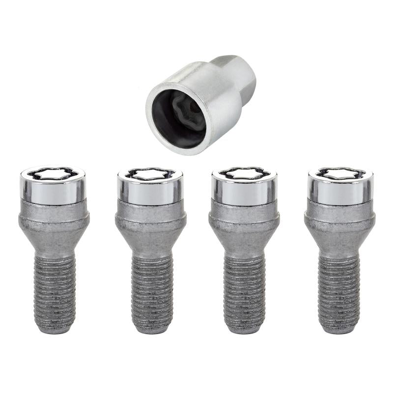 McGard Wheel Lock Bolt Set - 4pk. (Cone Seat) M14X1.25 / 17mm Hex / 27.3mm Shank Length - Chrome 27226 Main Image