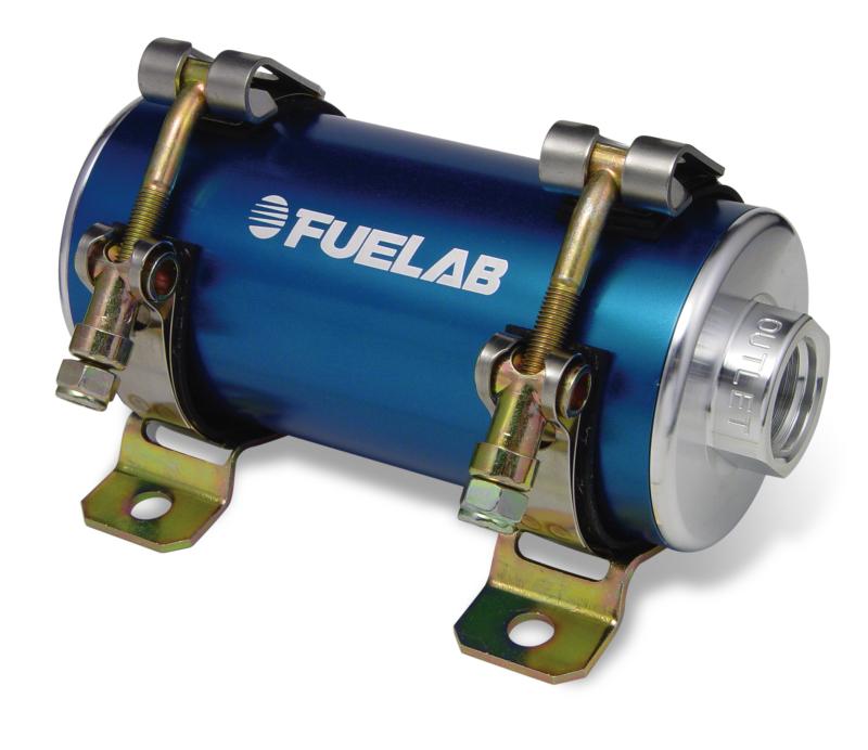 Fuelab Prodigy Reduced Size Carb In-Line Fuel Pump w/Internal Bypass - 800 HP - Blue 40402-3 Main Image