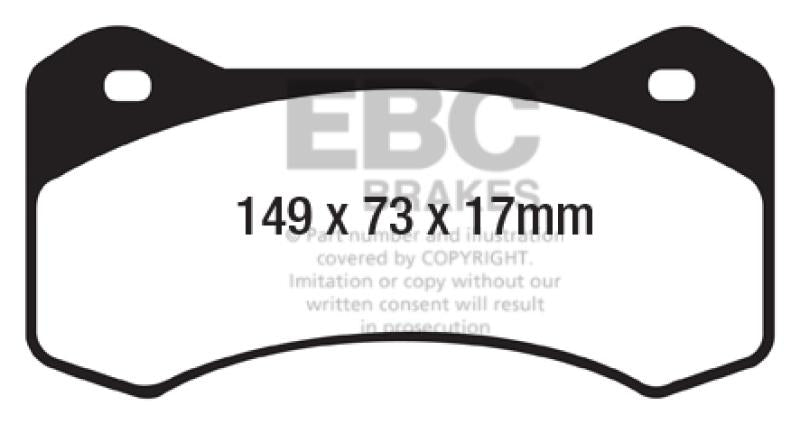 EBC Brakes Yellowstuff Performance Brake Pads DP4054R Main Image