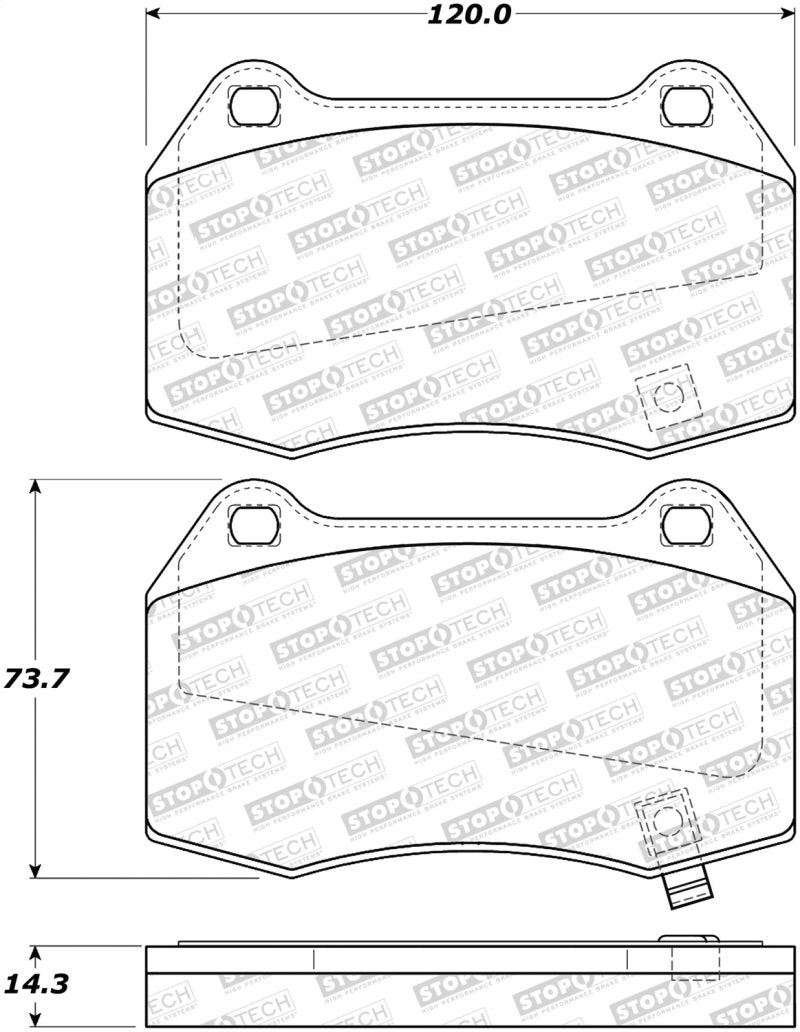 StopTech Street Brake Pads 308.09601 Main Image