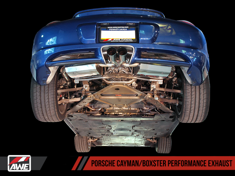 AWE Tuning Optional Porsche 987 Cayman/S Boxster/S Muffler Tip Set - Polished Silver 3010-22014 Main Image