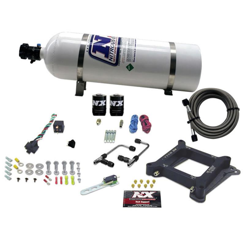 Nitrous Express 4150 Gemini Pro-Power Nitrous Kit (100-500HP) w/15lb Bottle 60540-15 Main Image