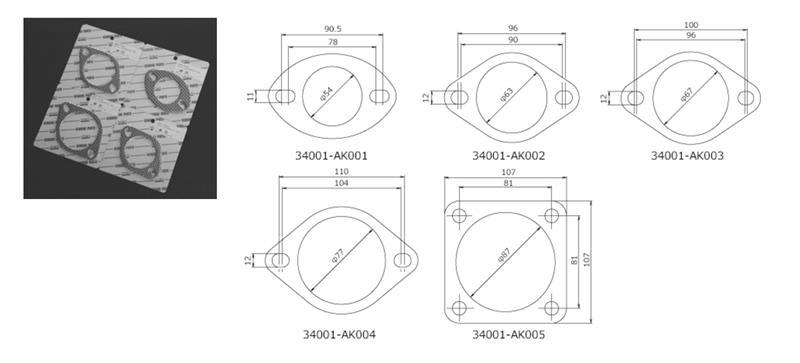 HKS Gasket 75mm Universal EX (2pcs) 34001-AK004