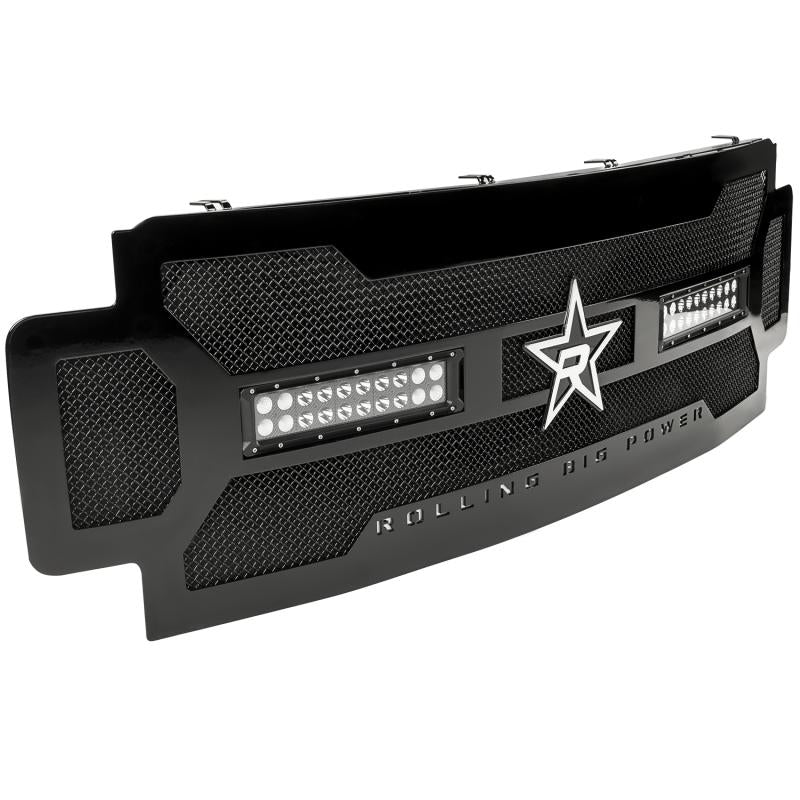 RBP RX-3 Midnight Edition Black LED Grille (Rivetless) 2017 Ford Spr Duty F250/F350 w/o Front Camera RBP-968565RL Main Image