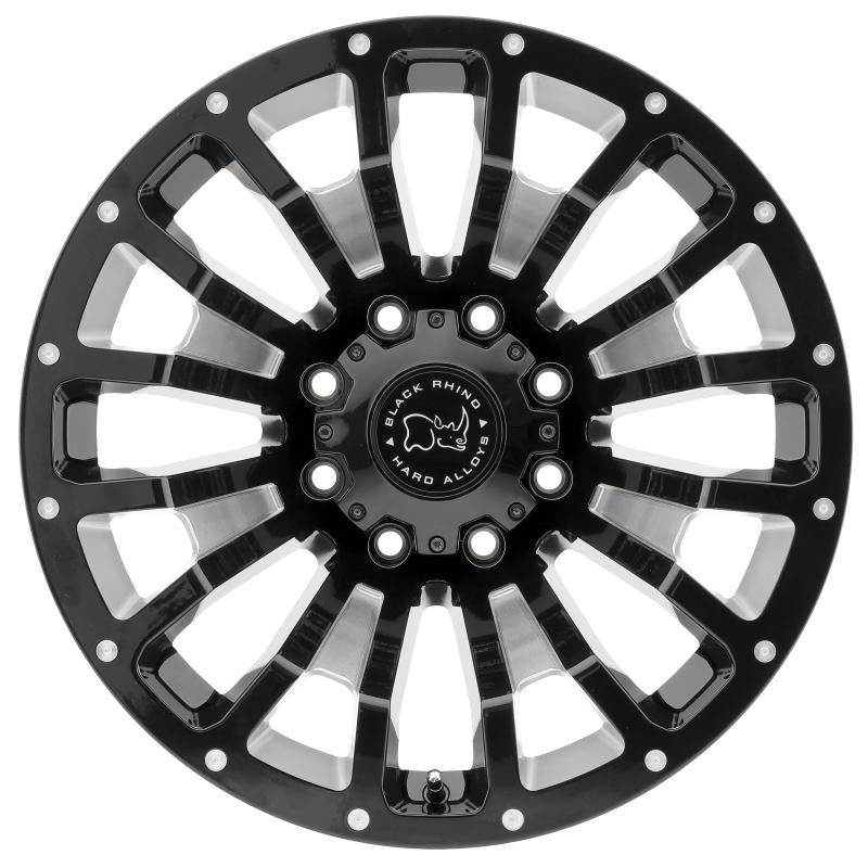 Black Rhino Pinatubo 22x12.0 8x165 ET-44 CB 122.1 Gloss Black w/Milled Inside Window Wheel 2212PNT-48165B22 Main Image