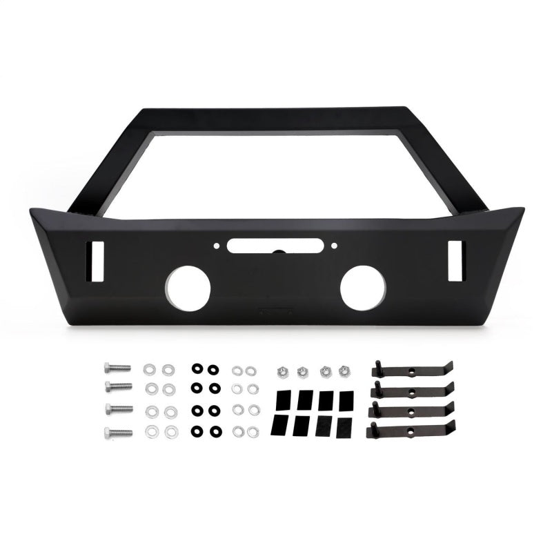 Rampage 2007-2018 Jeep Wrangler(JK)/2020 Jeep Gladiator Aluminum Stubby Front Trail Bumper - Black 99514