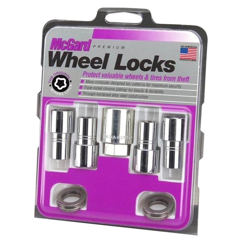 McGard Wheel Lock Nut Set - 4pk. (Long Shank Seat) 1/2-20 / 13/16 Hex / 1.75in. Length - Chrome 22140 Main Image