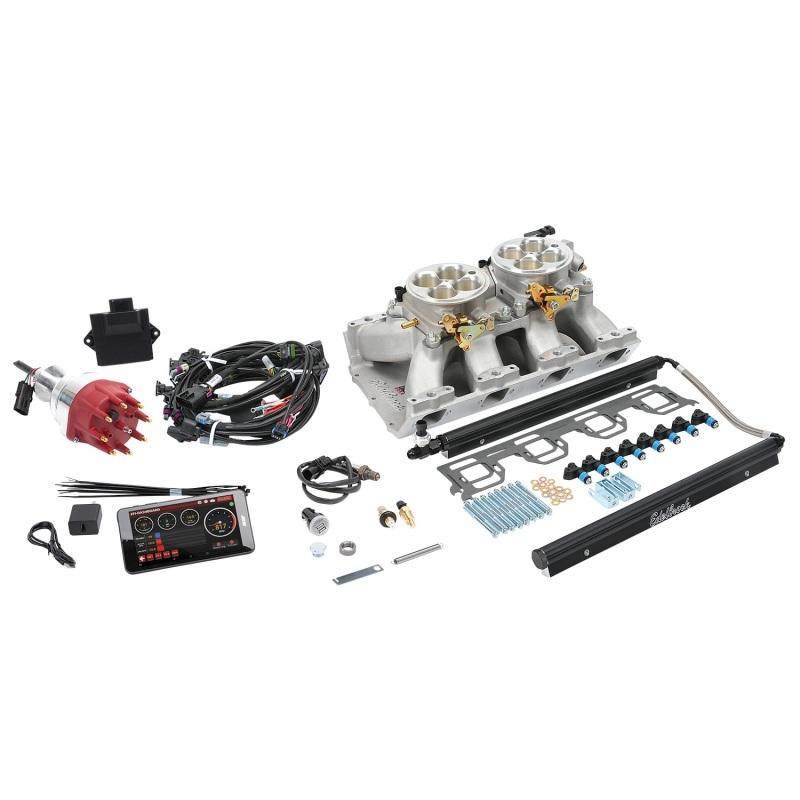 Edelbrock Pro Flo 4 EFI System Seq Port Chrysler Gen II Hemi 426-572 950 Max HP 60lb/hr Satin Finish 35670 Main Image