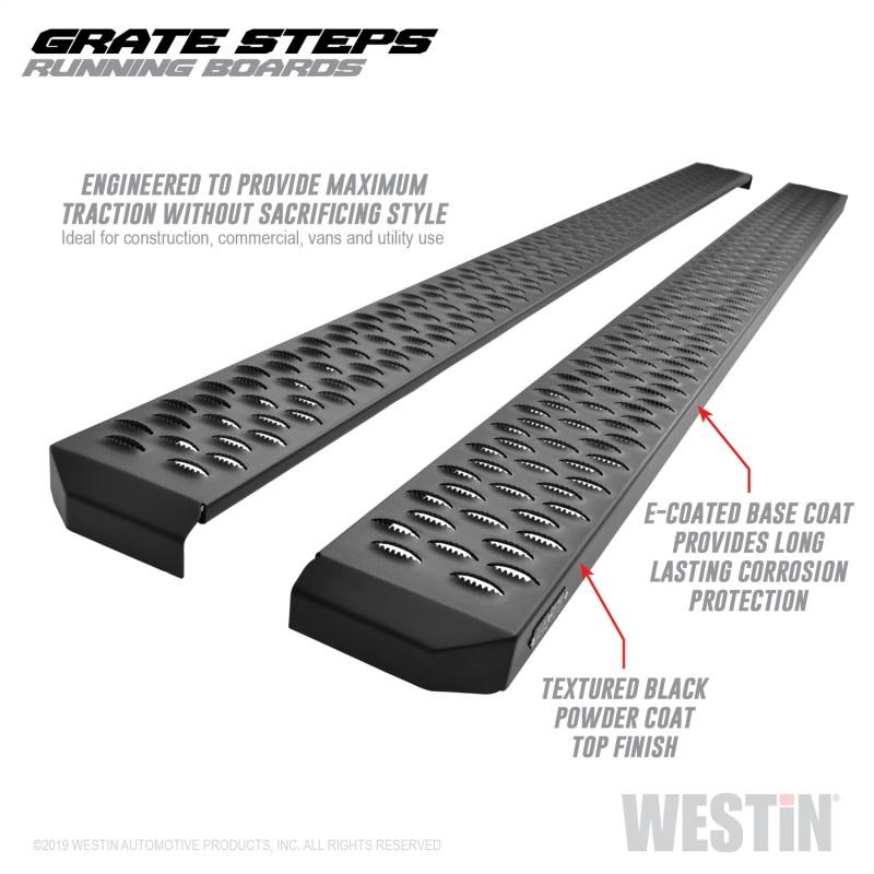 Westin Grate Steps Running Boards 90 in - Textured Black 27-74745 Main Image