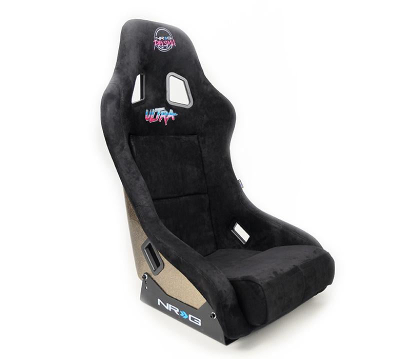 NRG FRP Bucket Seat ULTRA Edition - Medium (Black Alcantara/Gold Glitter Back) FRP-303BK-ULTRA Main Image