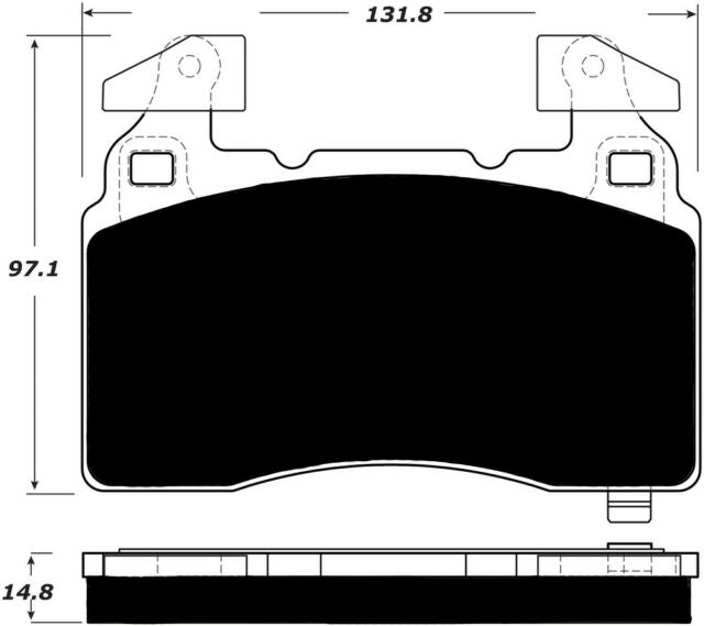 Porterfield Brake Pads for 2018 CADILLAC CT6 - J56 HD Brakes w/Perf. Linings