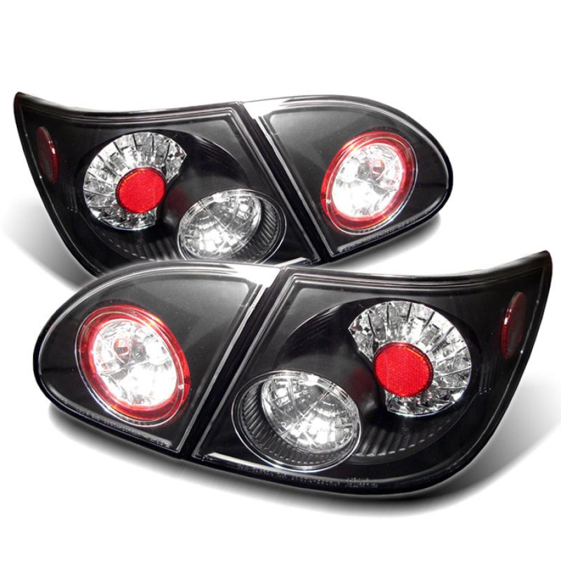 Spyder Toyota Corolla 03-08 LED Tail Lights Black ALT-YD-TC03-LED-BK 5007360 Main Image