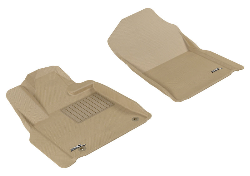 3D MAXpider 2007-2011 Toyota Tundra Reg/DBL Cab/Crewmax Kagu 1st Row Floormat - Tan L1TY14711502