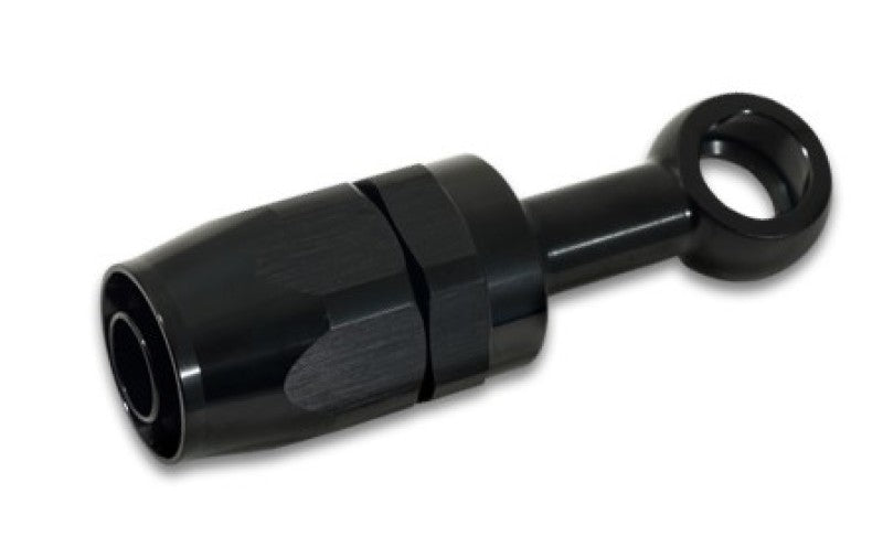 Vibrant -10AN Banjo Hose End Fitting for use with M14 or 9/16in Banjo Bolt - Aluminum Black 24104