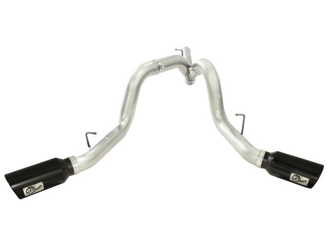 aFe ATLAS 4in Aluminized Steel DPF-Back Exhaust System w/Black Tip: GM Die