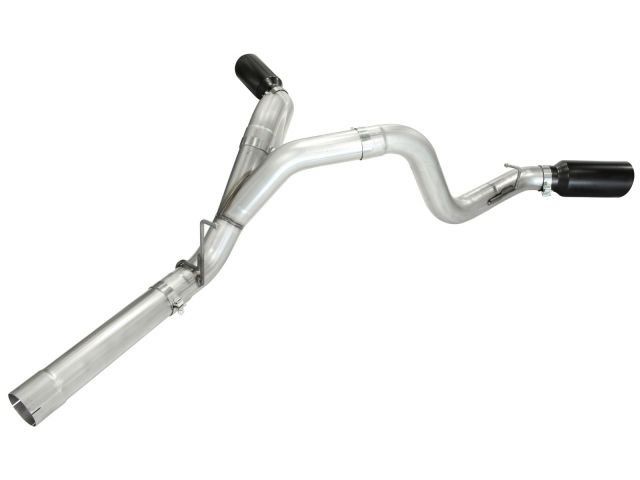 aFe ATLAS 4in Aluminized Steel DPF-Back Exhaust System w/Black Tip: GM Die