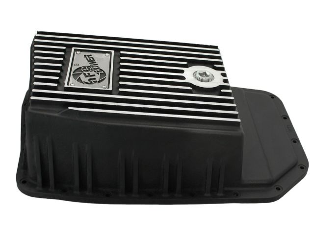 aFe Transmission Pan, Black w/ Machined Fins: Ford F-150 Trucks 09-16 (6R8