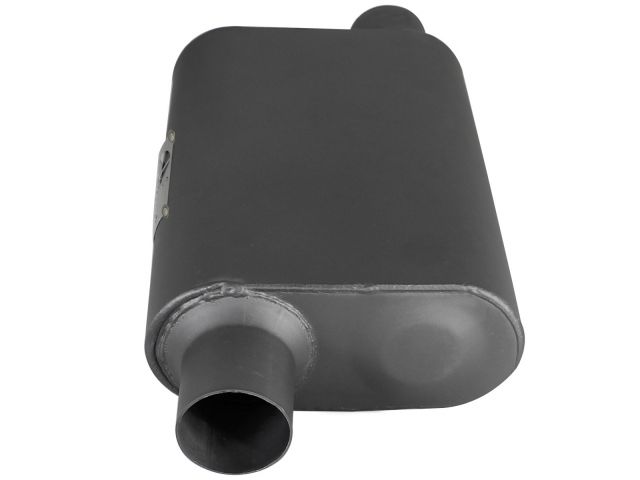 aFe Scorpion Aluminized Steel Muffler: 2-1/2" In/Out, 4"H x 10"W x 13"L Of